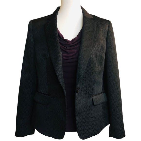 Black Patterned Blazer by Evan Picone NWT - Picture 1 of 11